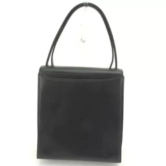 Mila Schon Handbag Logo Black Woman Authentic Used - Picture 2 of 6
